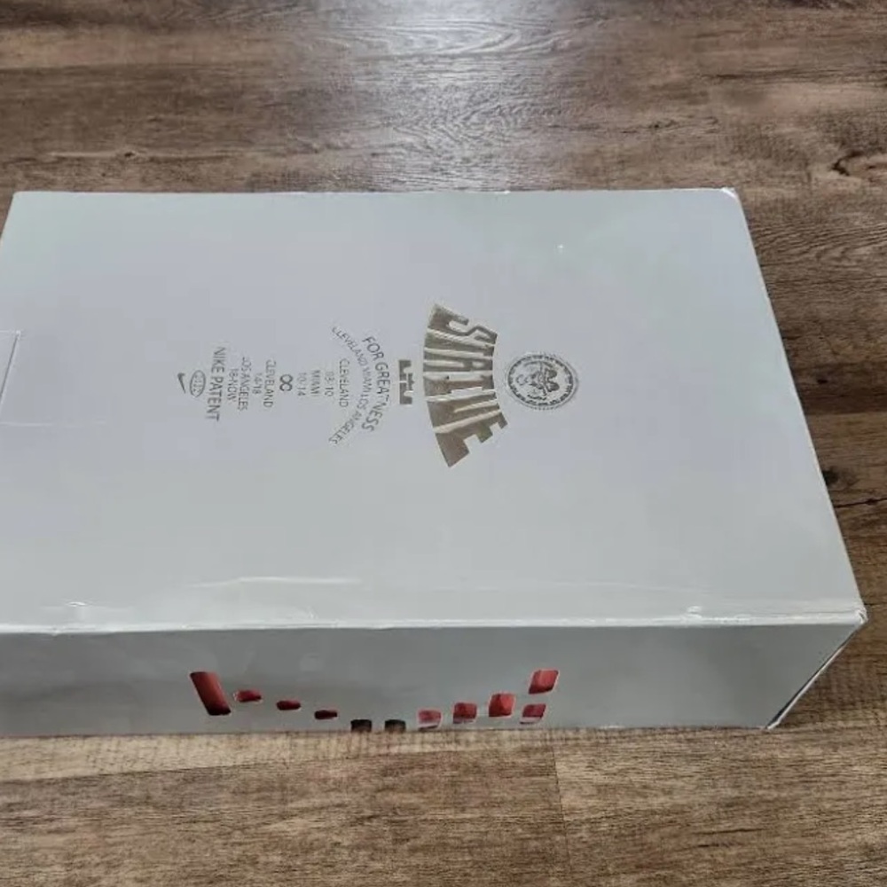 Nike Like new LeBron Strive collectors box Nike White and Gold Strive